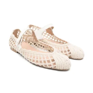 Ballerine in pelle per bambina Eli1957 beige con cinturino