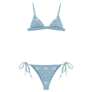 Bikini Marielle per donna MC2 Saint Barth azzurro con motivo floreale
