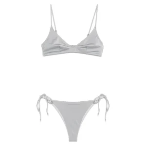 Bikini per donna MC2 Saint Barth grigio con dettaglio glitterato