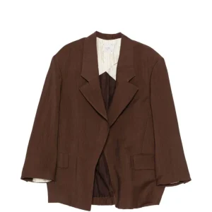 Blazer per donna Alysi marrone con ampio risvolto