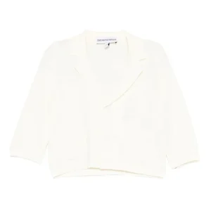Blazer per neonato Emporio Armani Kids bianco a maniche lunghe