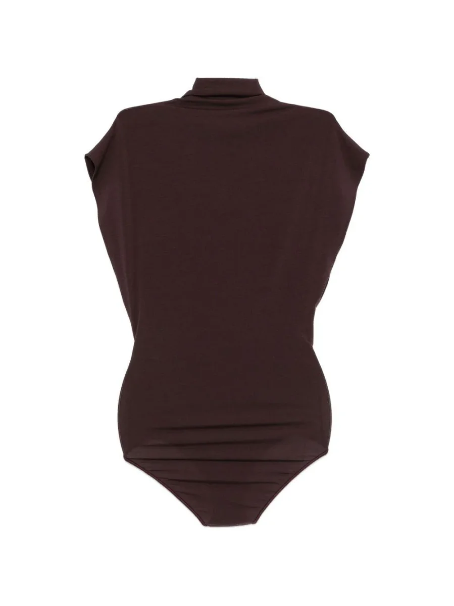 Body per donna Alysi rosso con maniche ad aletta - immagine 3