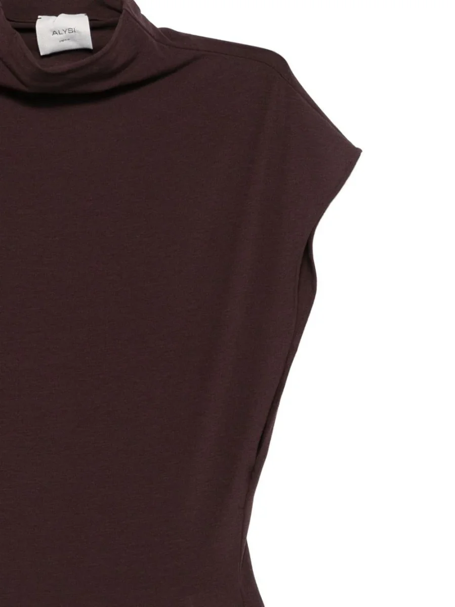 Body per donna Alysi rosso con maniche ad aletta - immagine 4