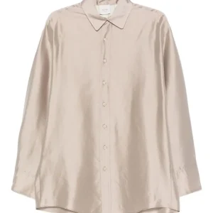 Camicia per donna Alysi beige con chiusura a bottoni