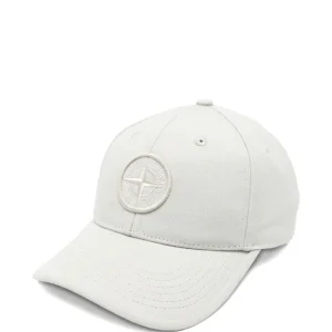 Cappello da baseball per bambino Stone Island Junior grigio con applicazione