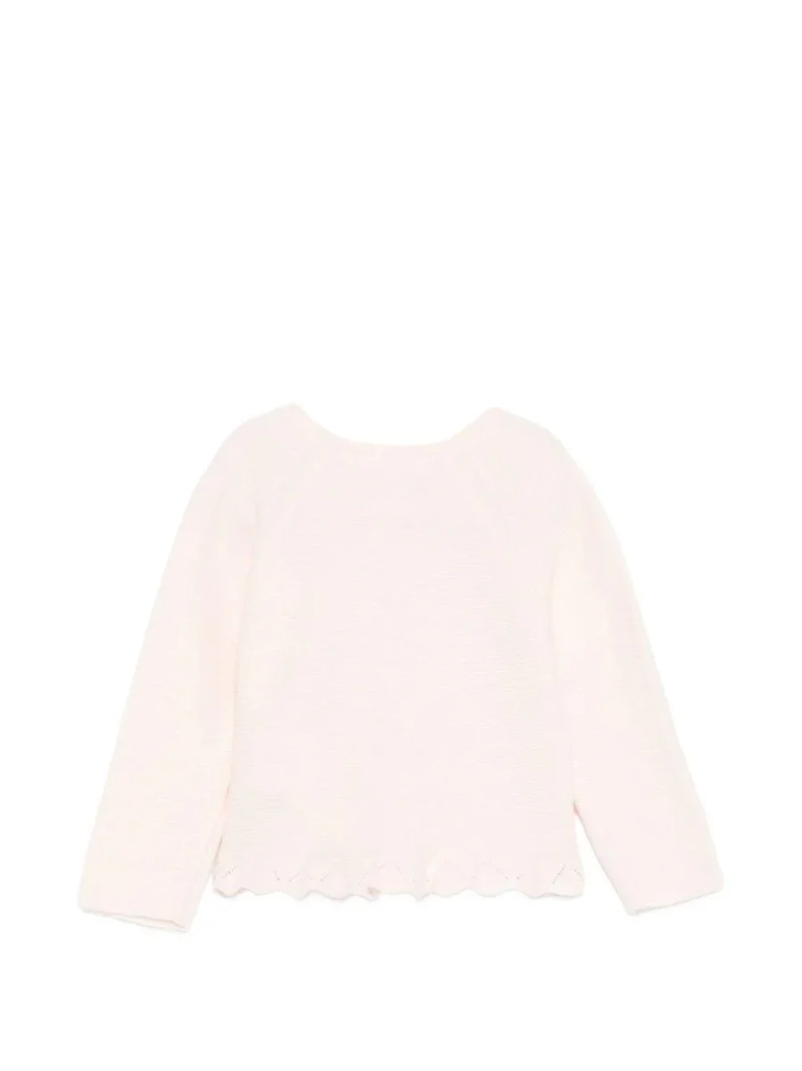 Cardigan per neonata Tartine Et Chocolat rosa con orlo smerlato - immagine 3