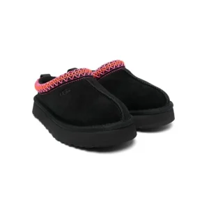 Ciabatte Tazz per bambina UGG KIds nere con logo laterale inciso