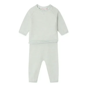 Completo per neonato Bonpoint verde a girocollo