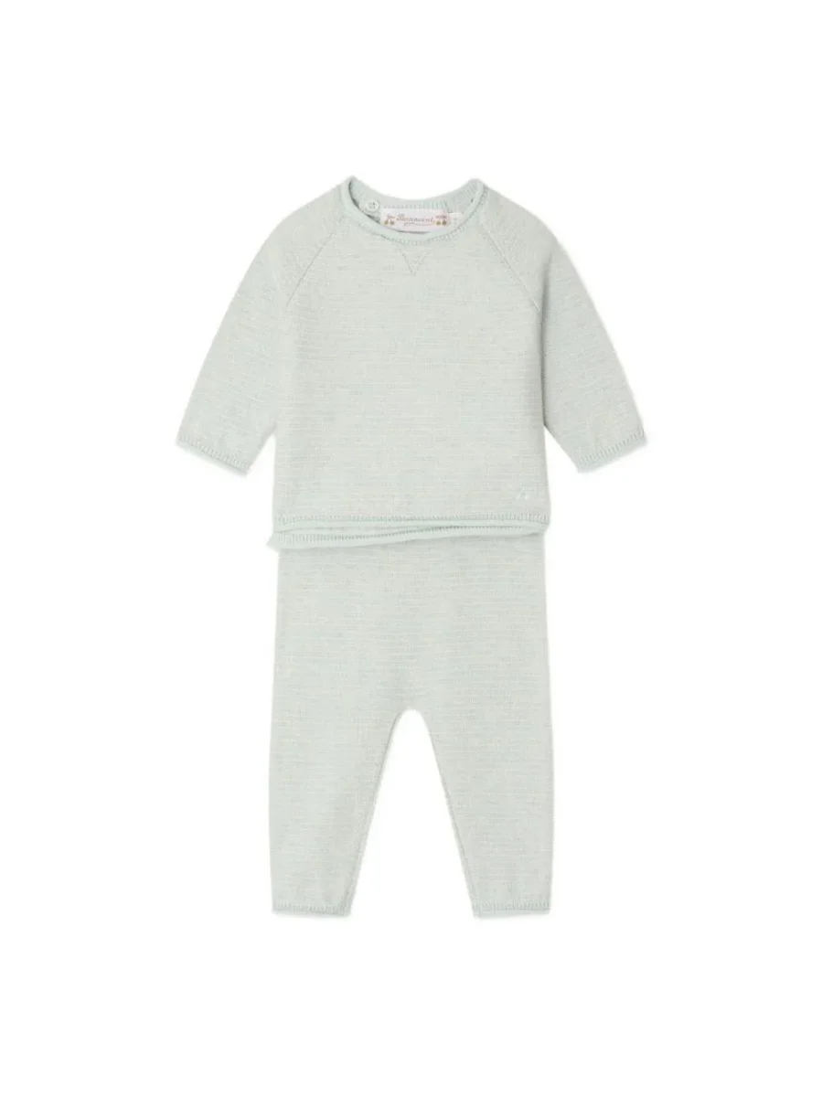 Completo per neonato Bonpoint verde a girocollo