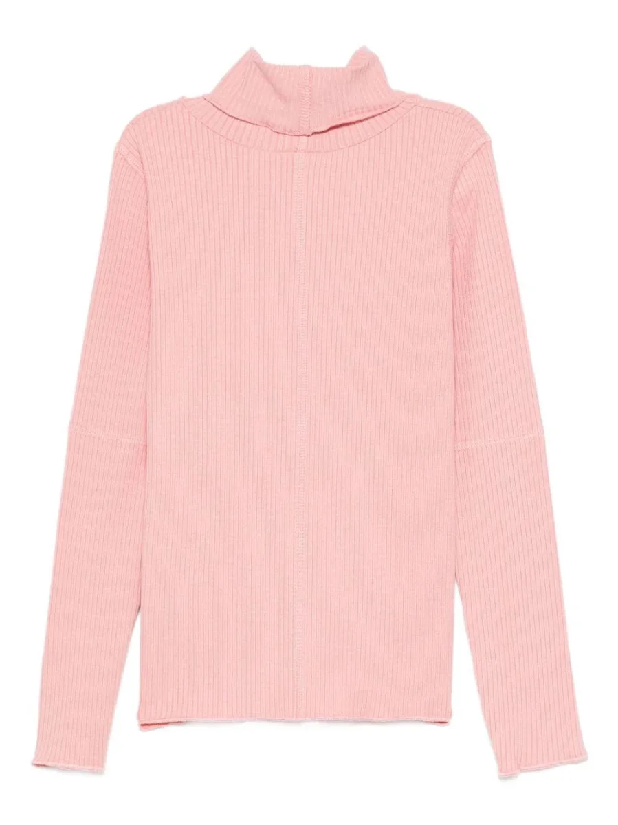 Dolcevita per bambina Molo rosa con orlo dritto - immagine 4