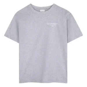 T-shirt per bambino Givenchy Kids grigia con stampa logo