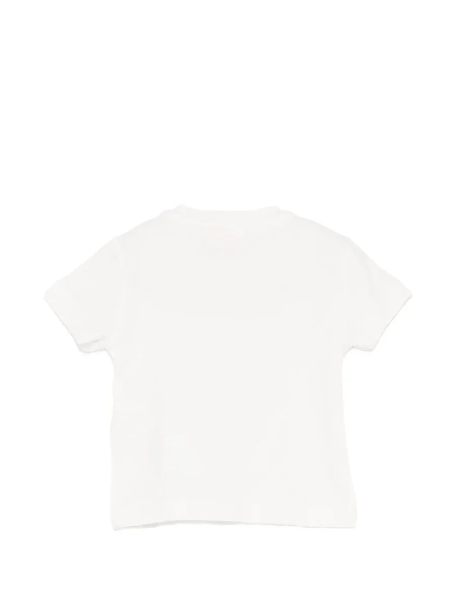 T-shirt per neonata Elisabetta Franchi La Mia Bambina bianca con dettaglio logo - immagine 3